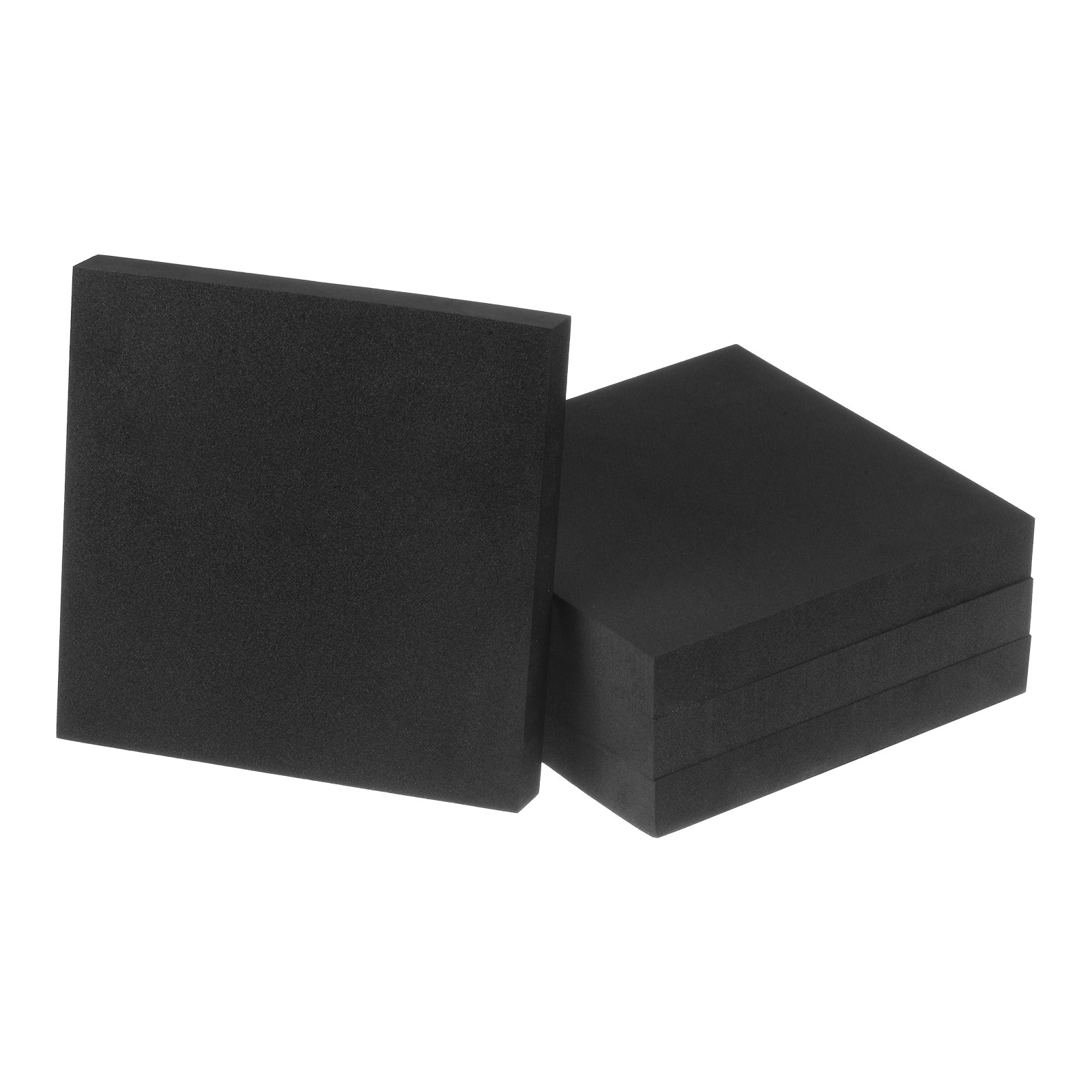 4pcs Foam Padding Sheets-[3/4" x 6"] Square Adhesive Foam Padding Black