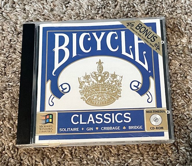Bicycle Classics Solitaire Gin Cribbage Bridge PC Card Game Windows SWFTE