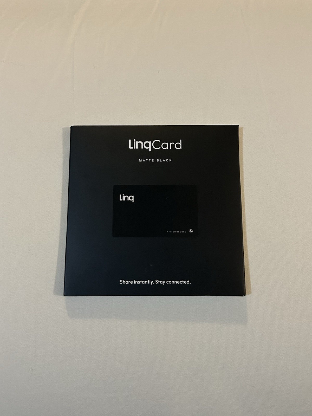 Lina Matte Black Metal Business Card