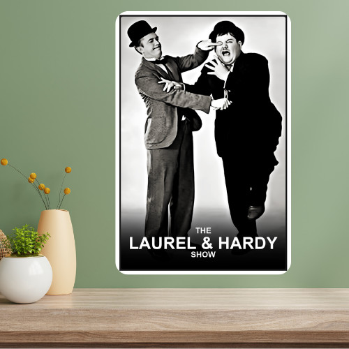 The Laurel & Hardy Show Classic Movie Metal Poster Sign
