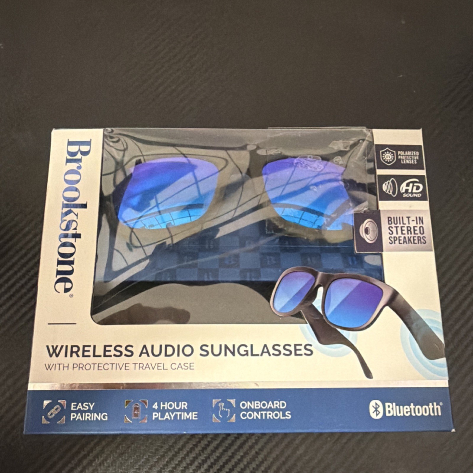Brookstone Wireless Audio Sunglasses Bluetooth Polarized BSADSHD255