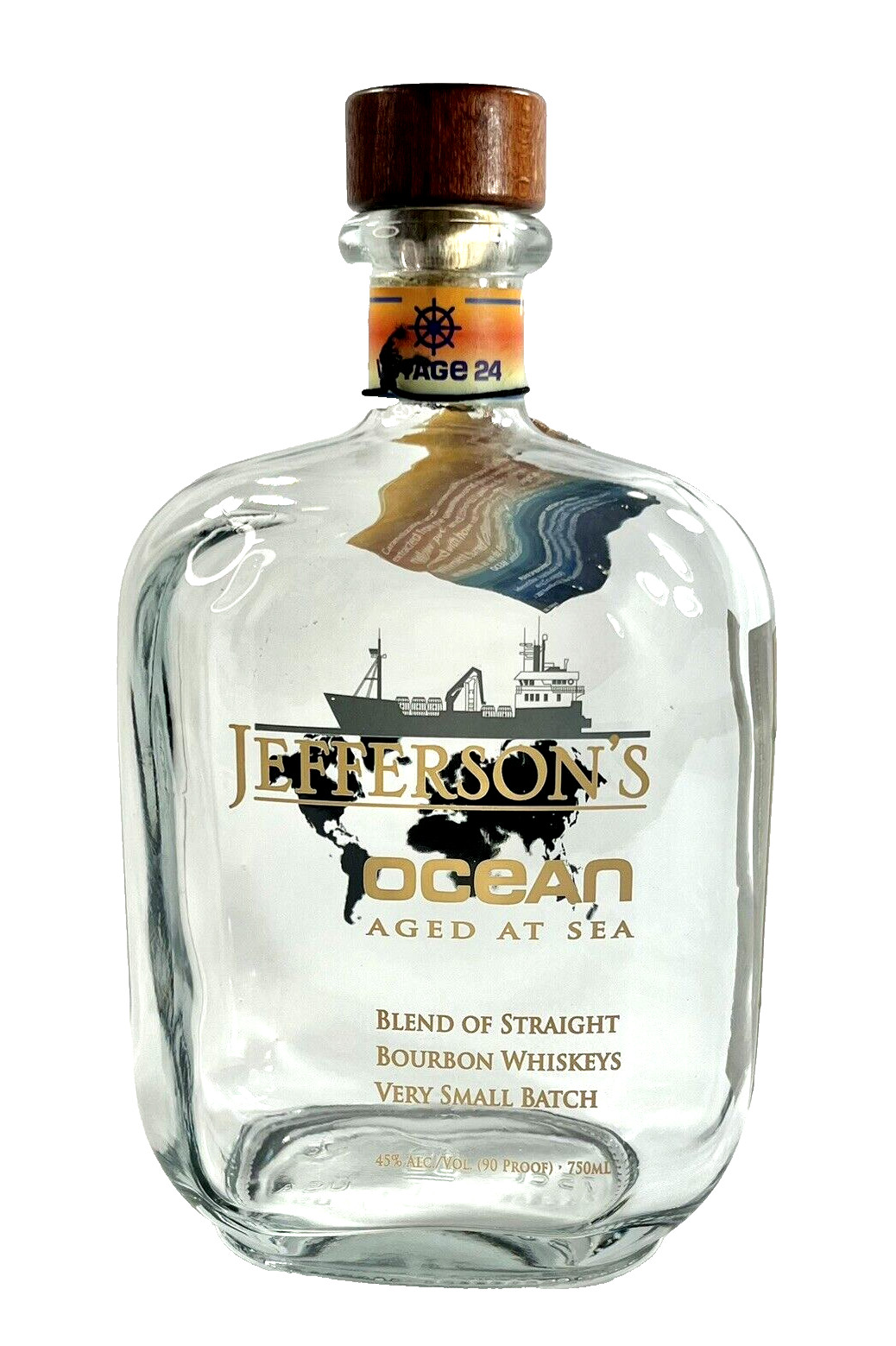 Jefferson's Ocean Aged At Sea Small Batch Bourbon Whiskey Bottle Bottle Only