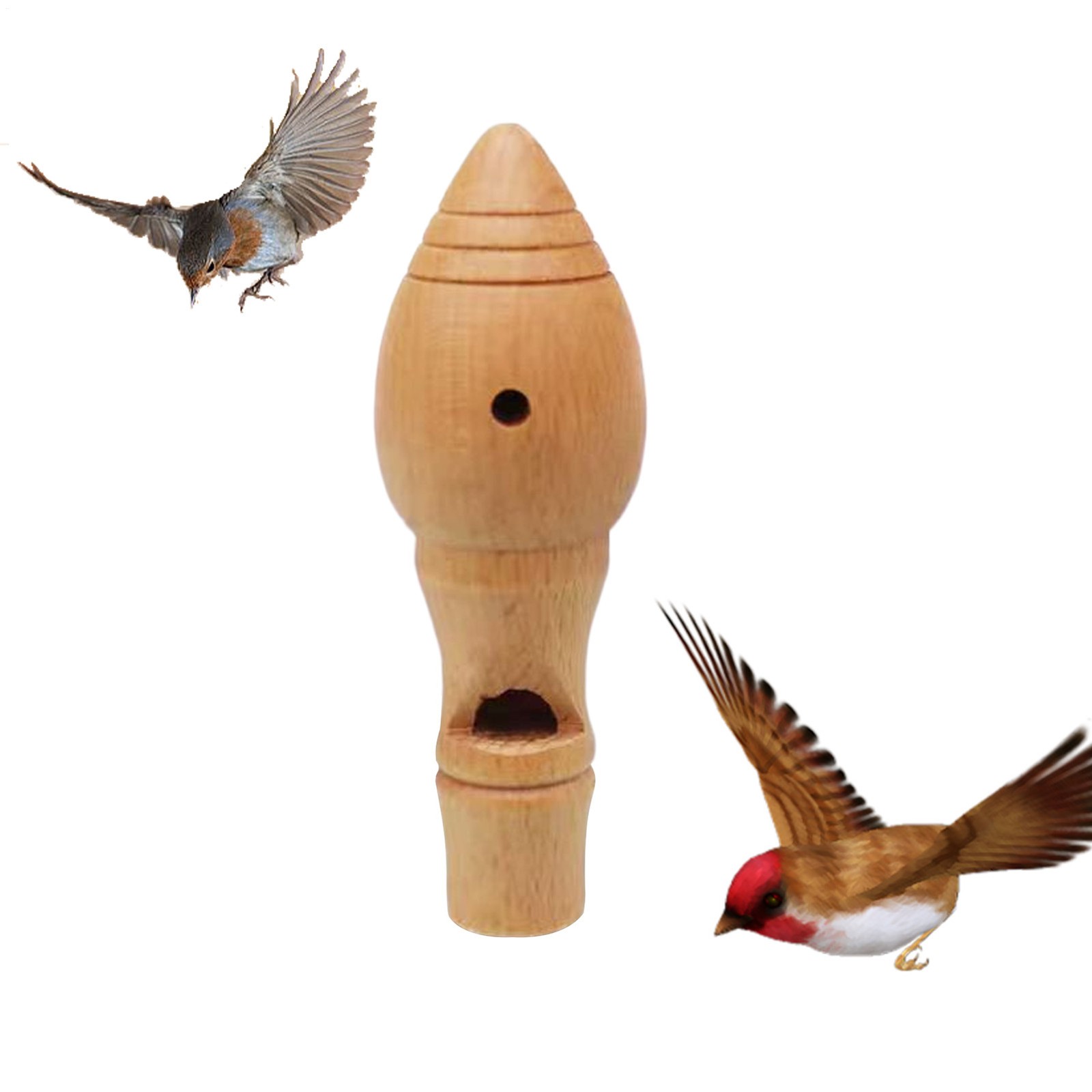 Bird Call Wooden Portable Bird Whistle With Realistic Sound Simulation Amicable