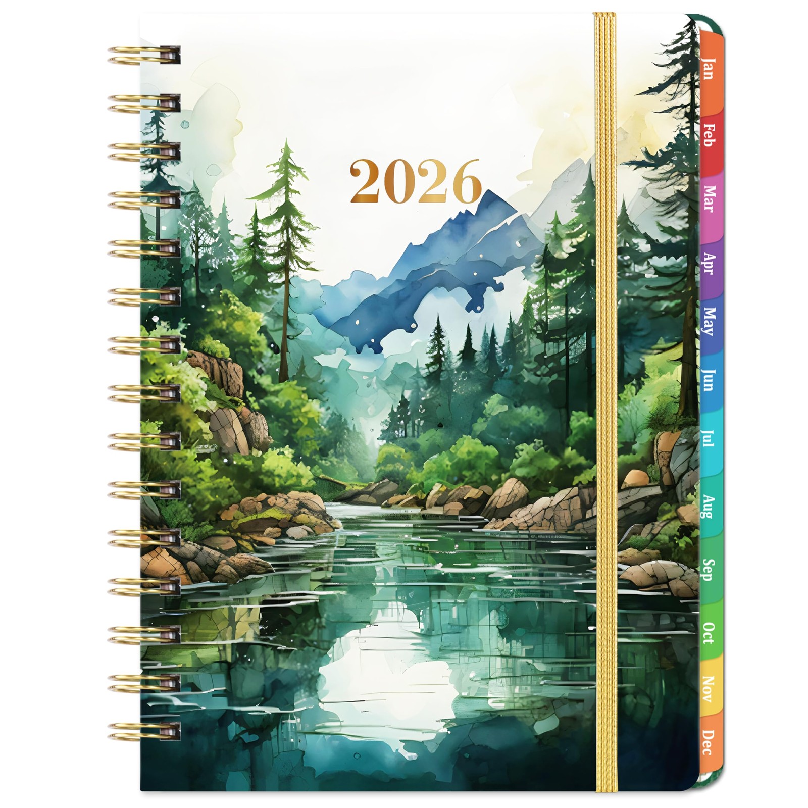 2026 Planner - 2026 Weekly and Monthly, Jan 2026 - 6.3"x 8.4", green 