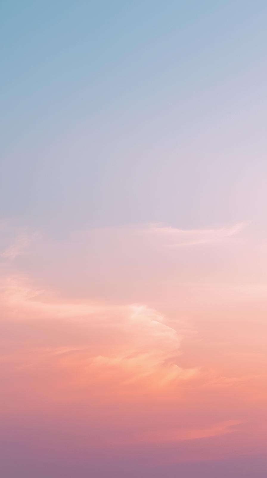 Pastel Sunrise Sky Aesthetic Phone Wallpaper Pink Cloud Background HD