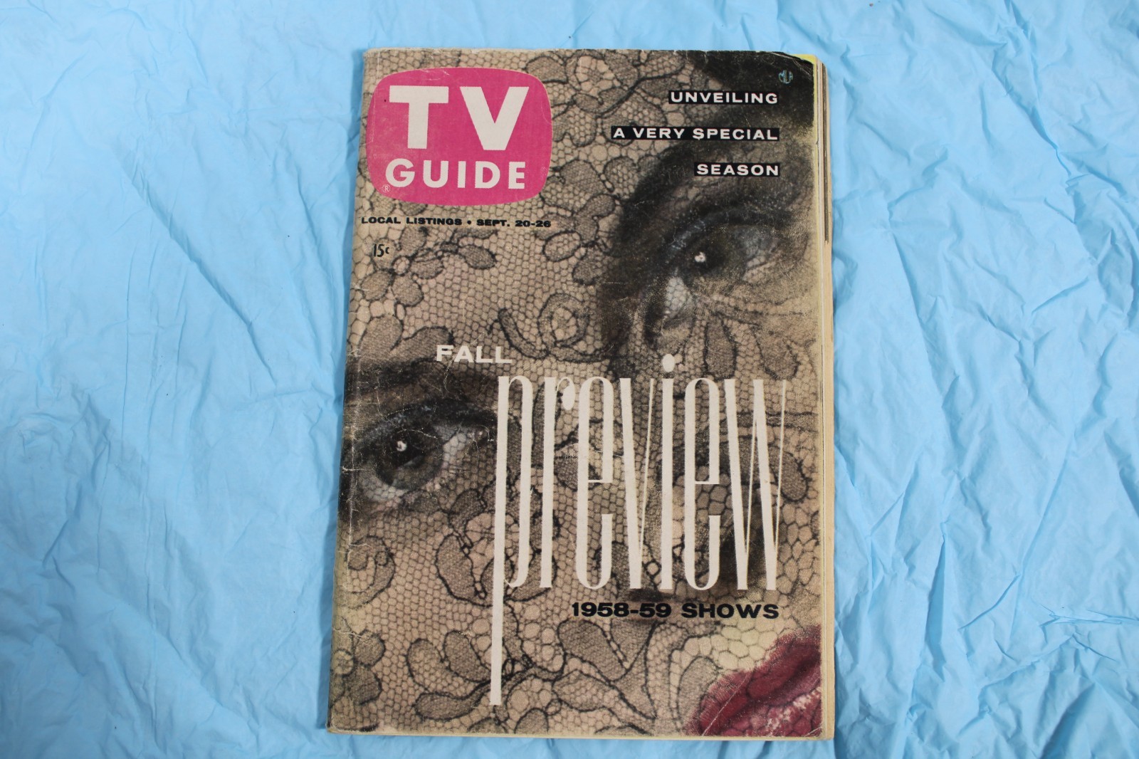 1958-59 TV Guide Sept 20-26 #286 Michigan Fall Preview Special Issue No Label