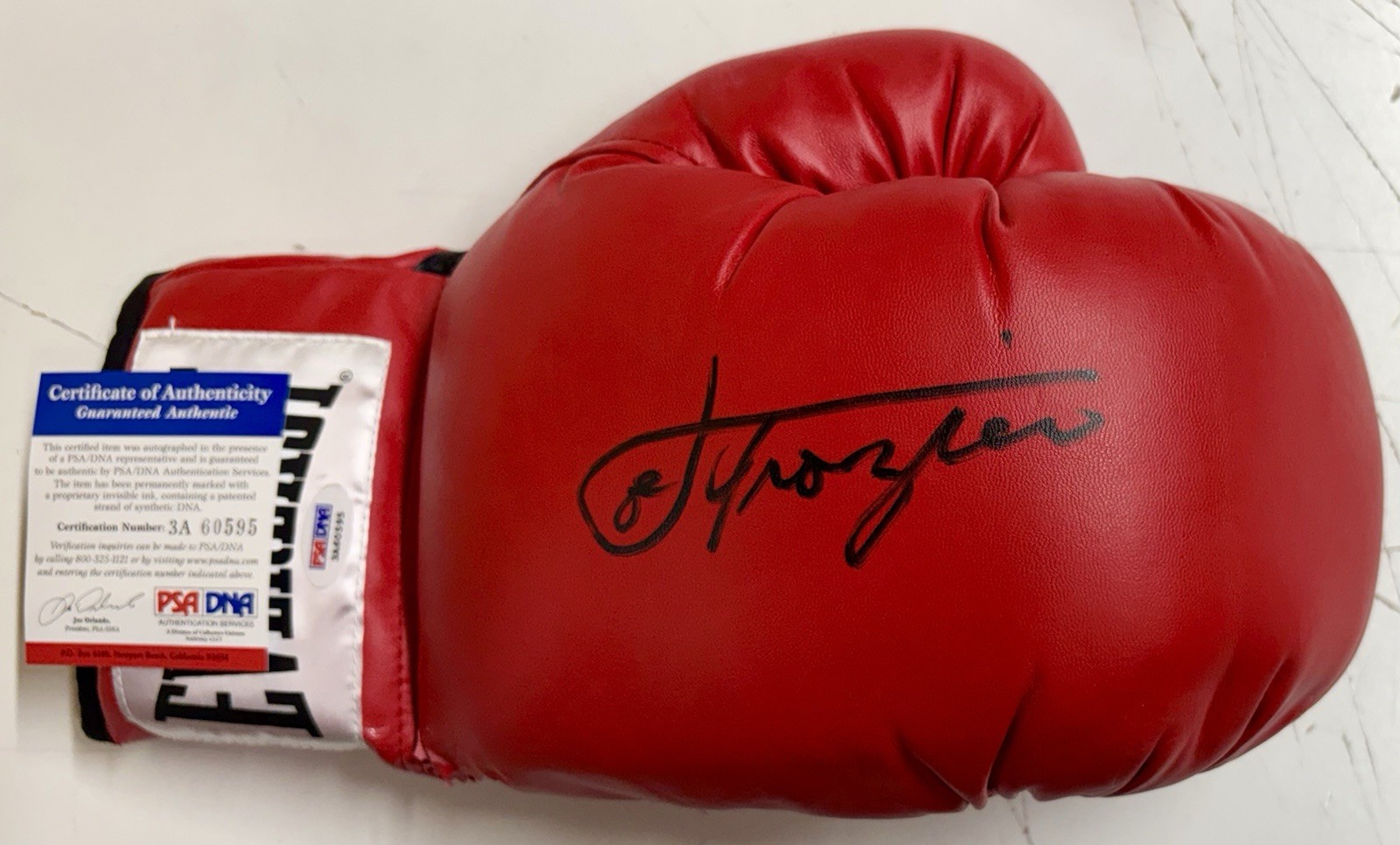 JOE FRAZIER Signed Boxing Glove Everlast PSA/DNA Buy Genuine COA