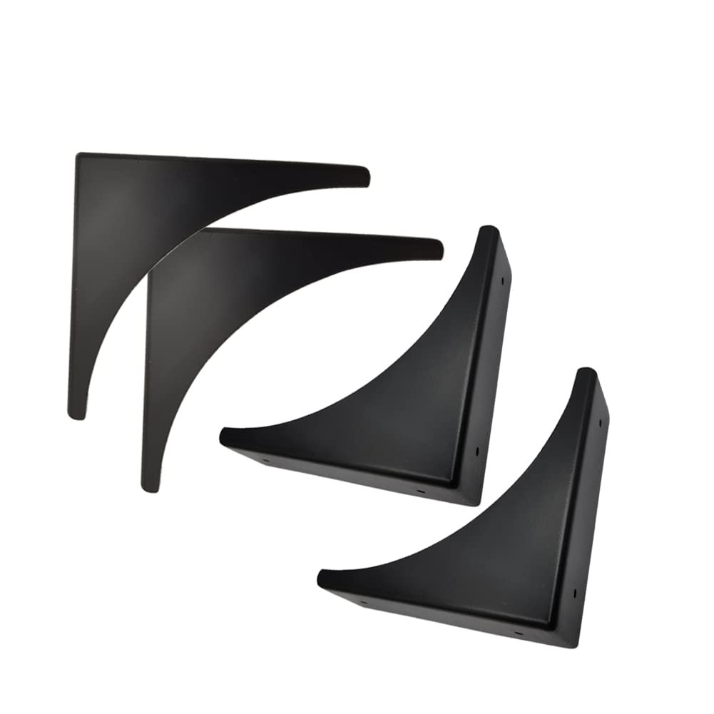 4 Pcs Black Metal Corner Protector Box Edge Safety Guard Cabinet Furniture Co...