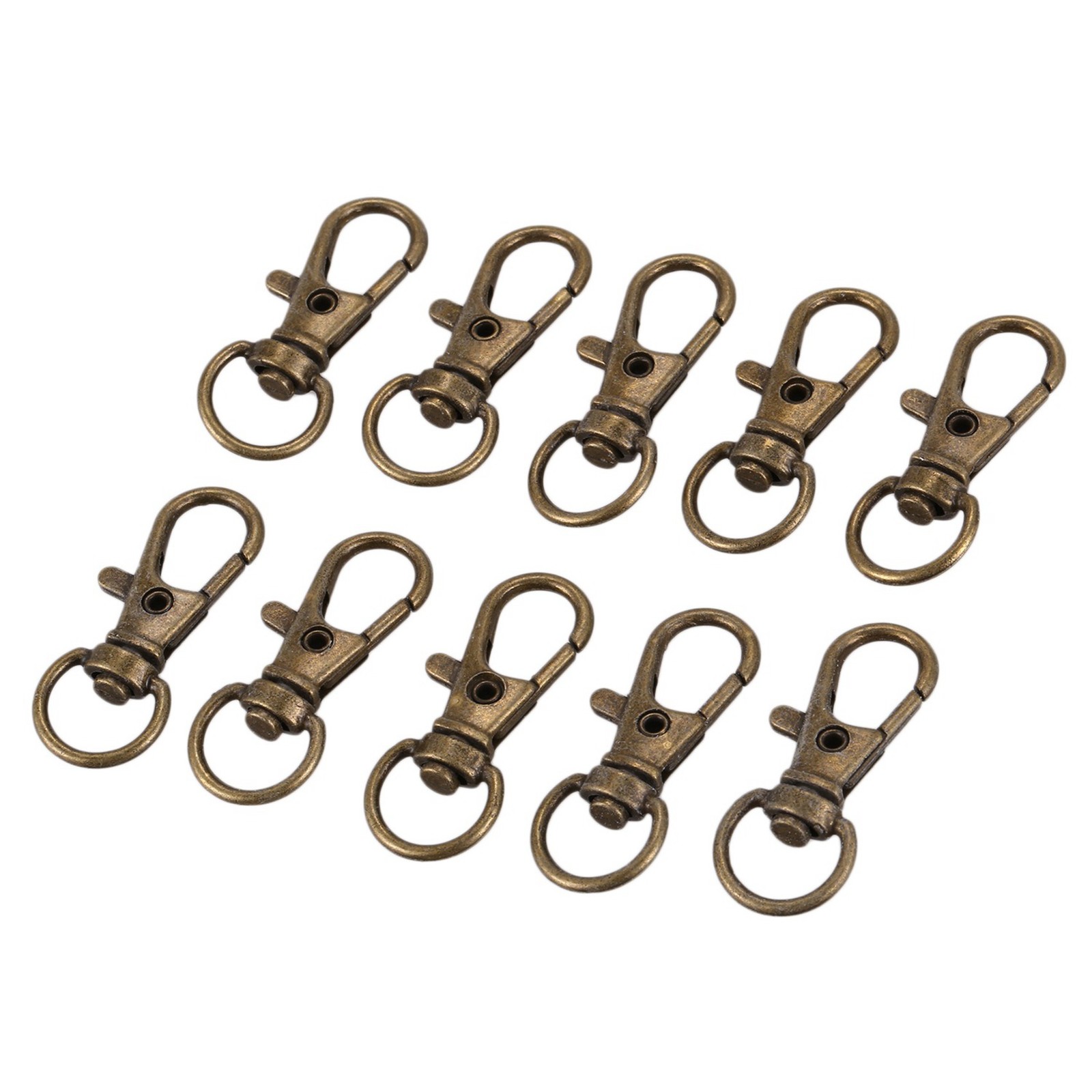 30Pcs Metal Clasp Swivel Trigger Clips Snap Hooks Key  Bags DIY Craft4127