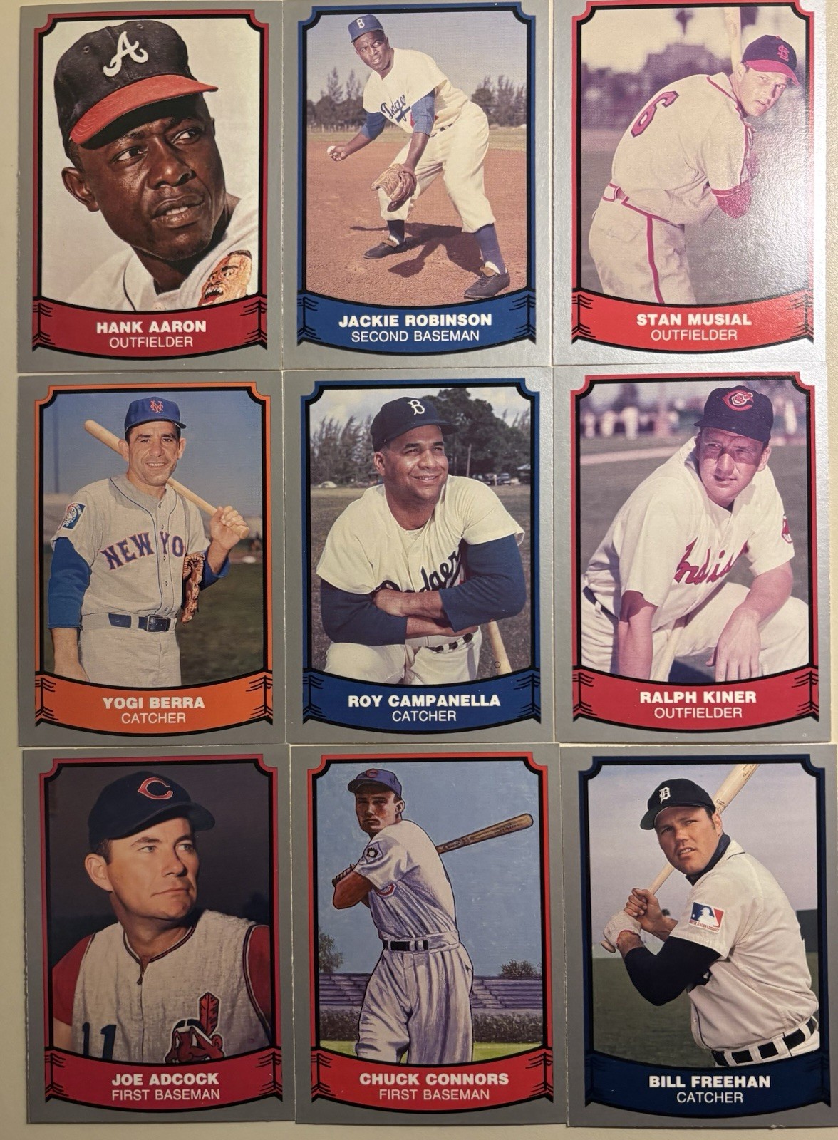 1988 PACIFIC LEGENDS LOT 9 DIFF W/AARON, J. ROBINSON,MUSIAL,BERRA  NR/MINT-MINT!