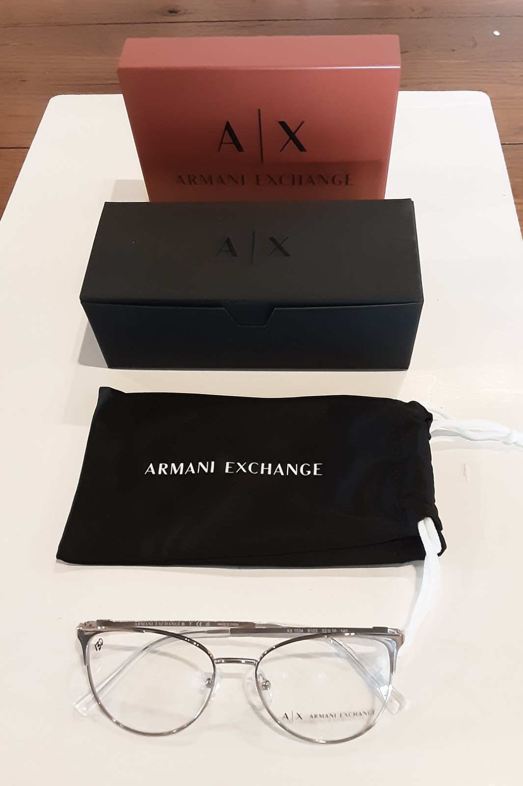 Armani Exchange AX 1034 6103 Eyeglasses Frames Ladies Rose Gold 52-16-140