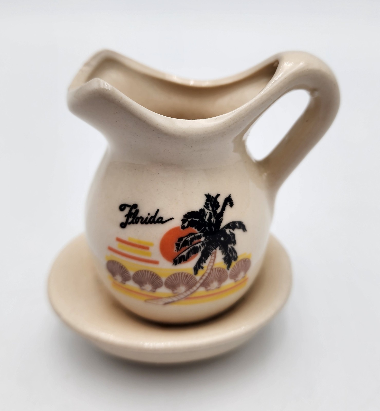 Florida 3" Ceramic Toothpick Holder Small Pitcher