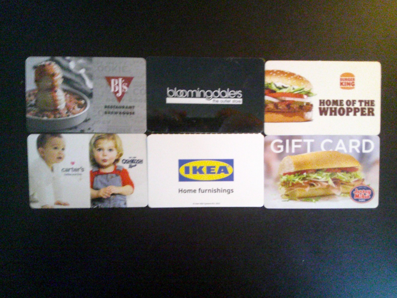 *GIFT CARDS* LOT OF TWELVE (12) ALL DIFFERENT COLLECTIBLE ONLY