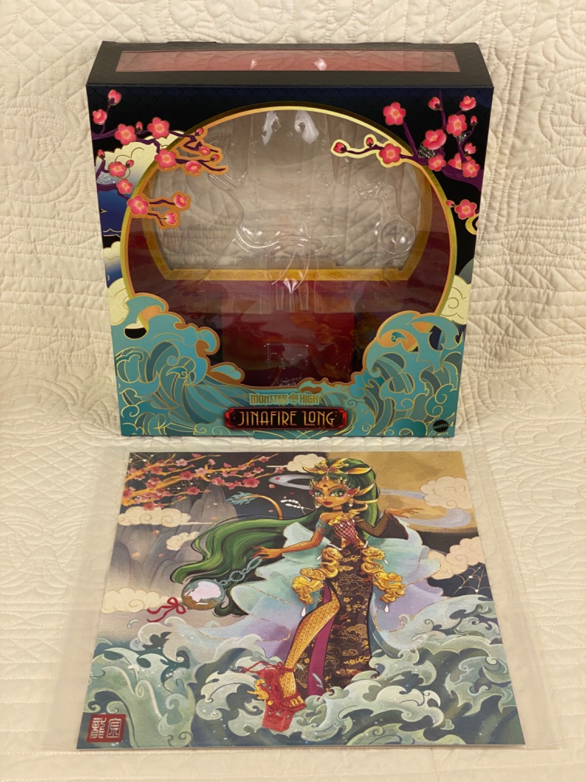 New_EMPTY BOX_Monster High doll Fang Vote Jinafire Long_Display Case & Poster