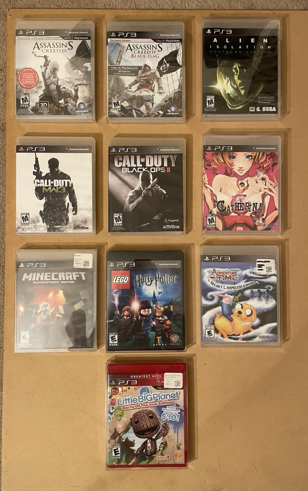 PS3 Lot of 10 Games-All Complete-Very Good Condition-AC, CoD, & More 