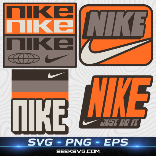 Nike Logo Design Bundle – 4 Stylish SVG Variations with Swoosh, Globe & “Just Do