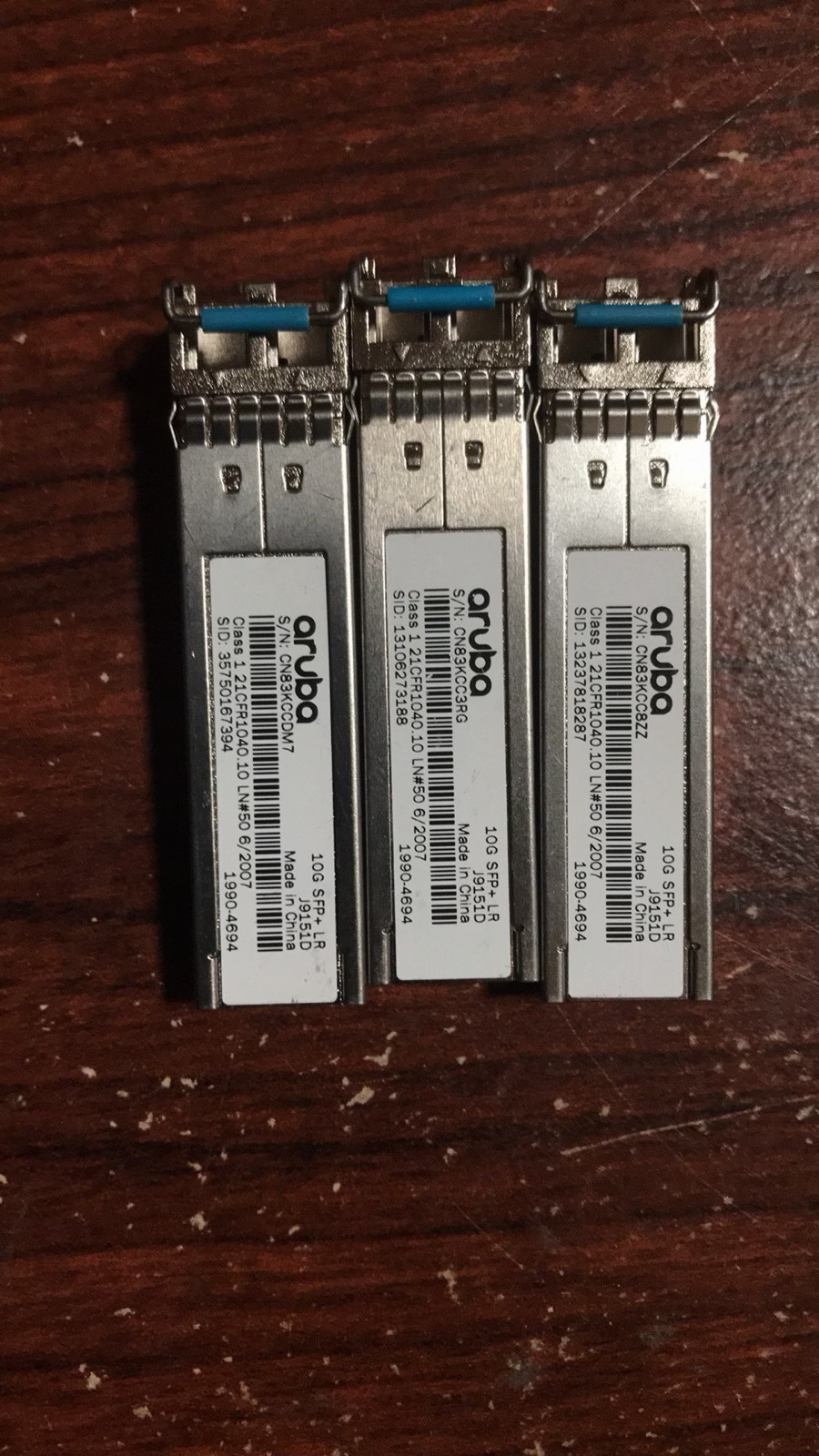 HPE Aruba J9151D 10G SFP+ LR Transceiver Module LC SMF 10km 1310nm USED Genuine