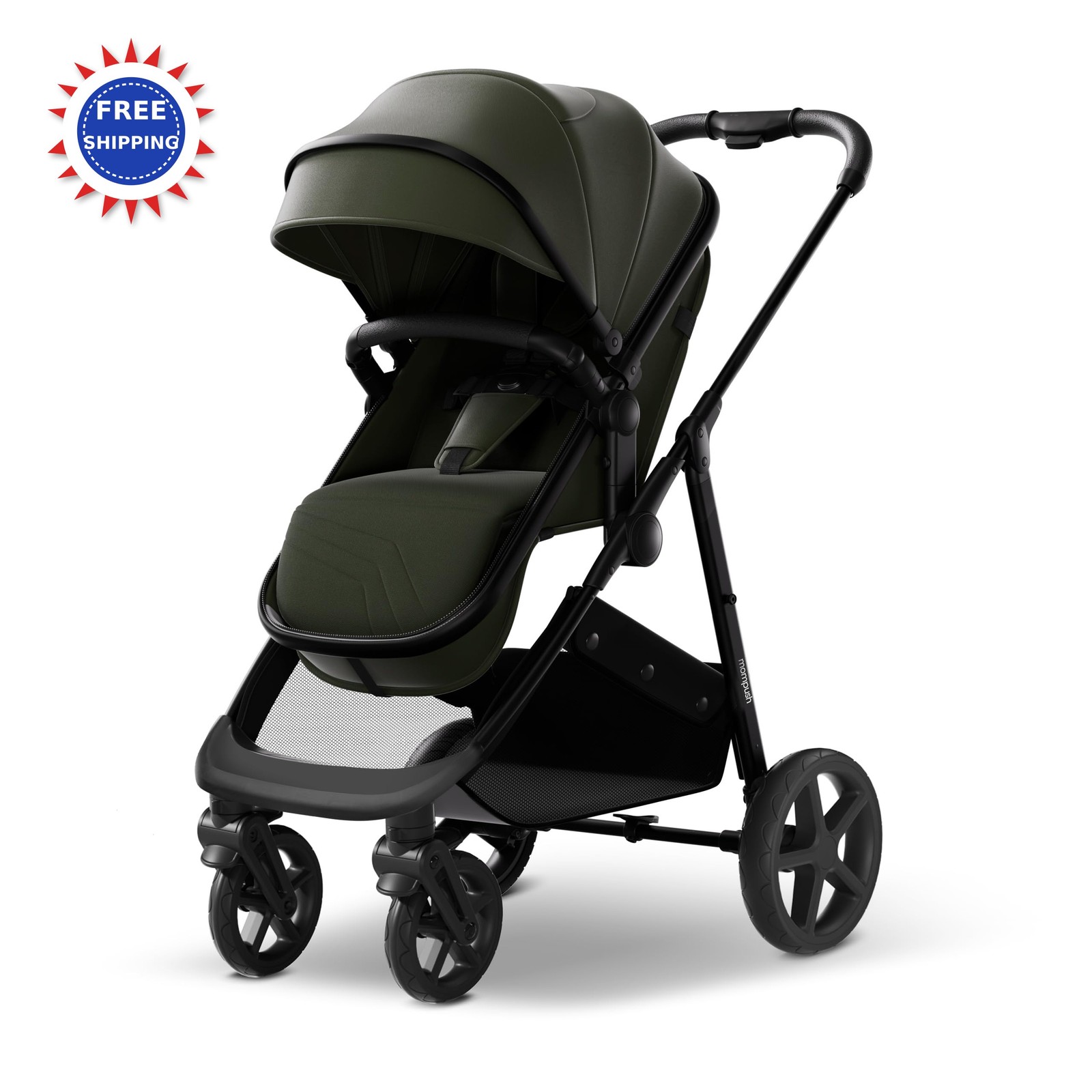 Mompush Wiz 2 in 1 Baby Stroller with Bassinet Mode Convertible Infant Newborn