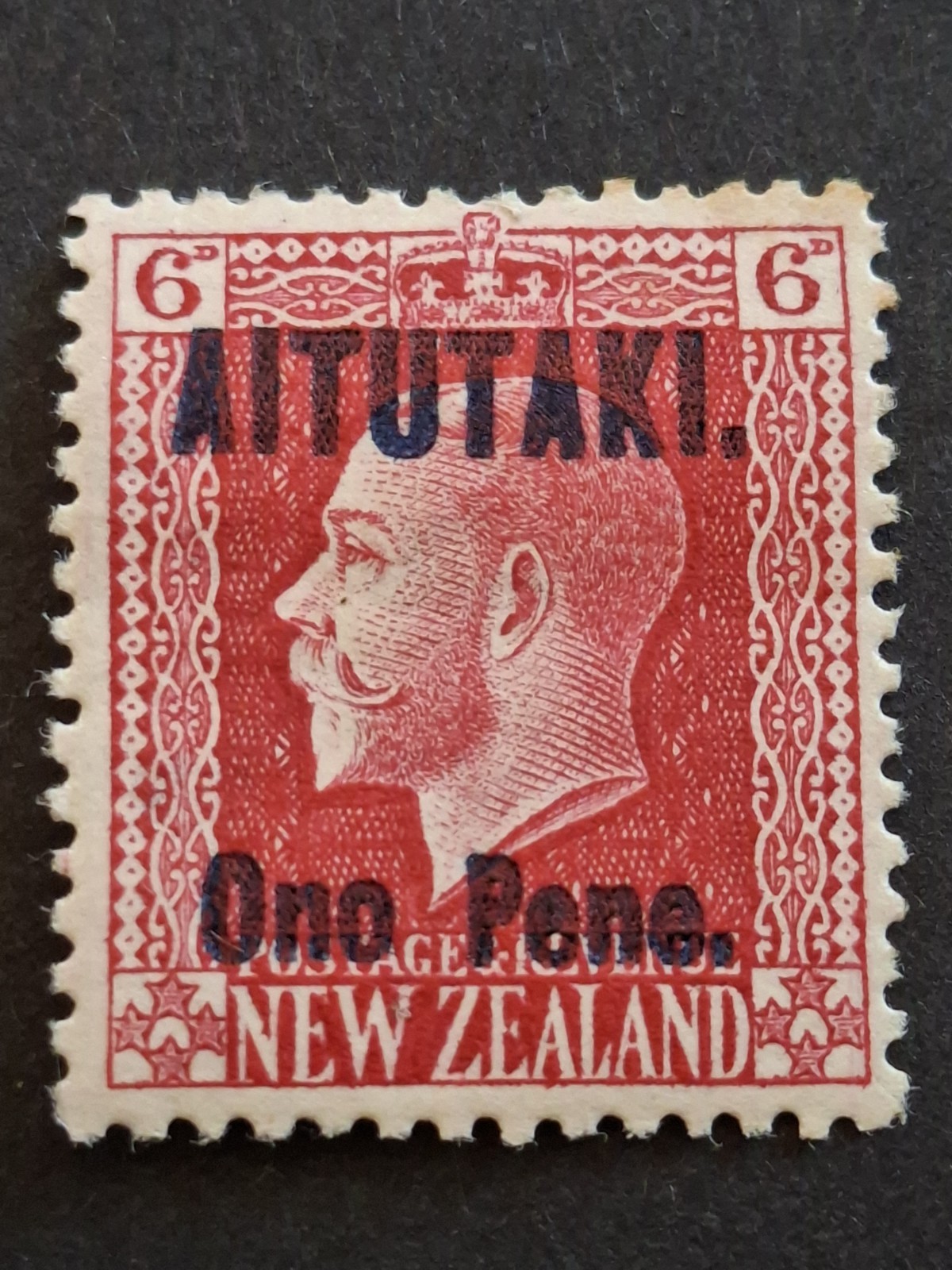 AITUTAKI -1916- MINT HINGED "KING GEORGE V WITH NATIVE VALUES "