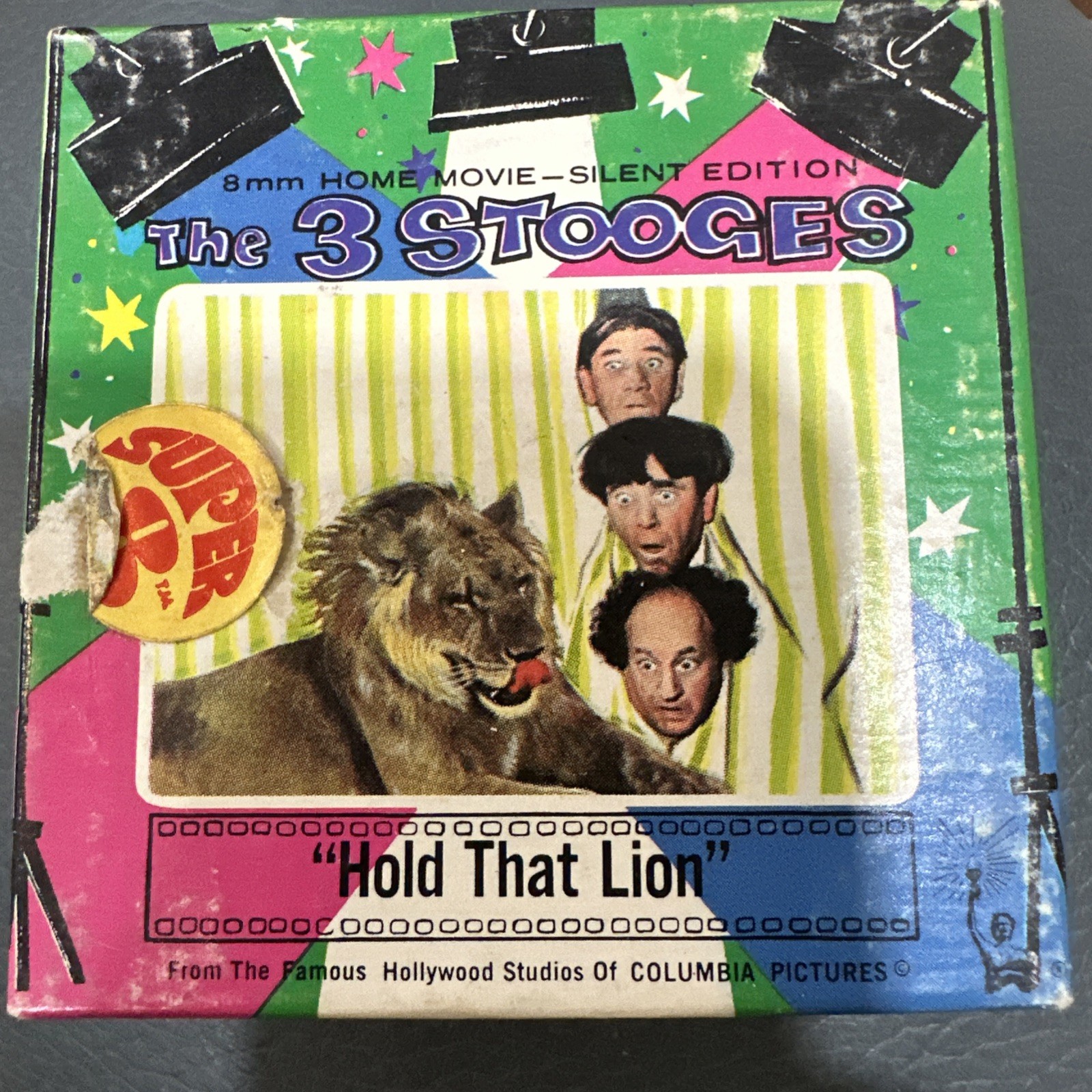 Vintage Super 8 ‘The 3 Stooges’  Hold That Lion Columbia Pictures 8mm Home Movie
