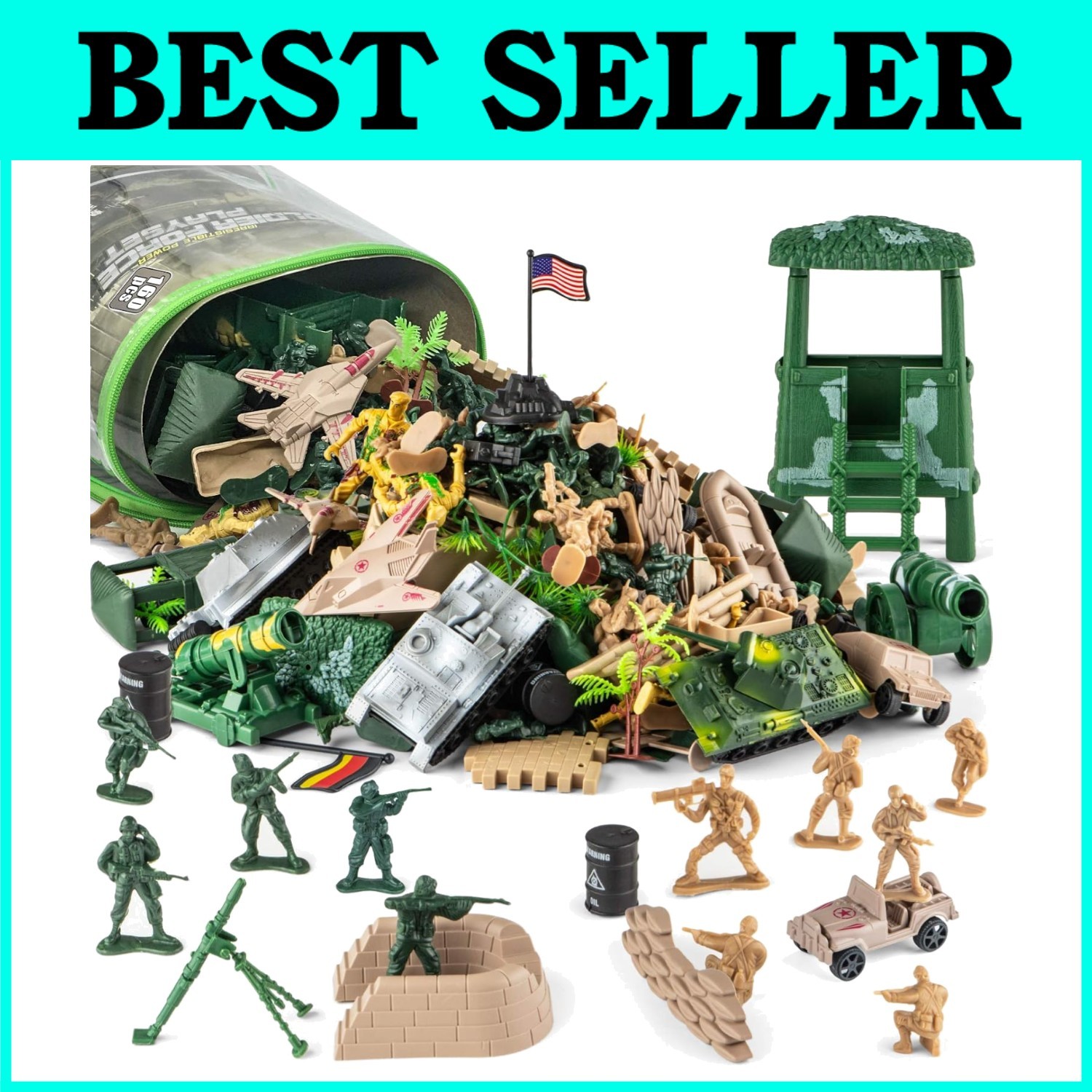 Military Soldier Army Base Playset 160 Pcs for Boys