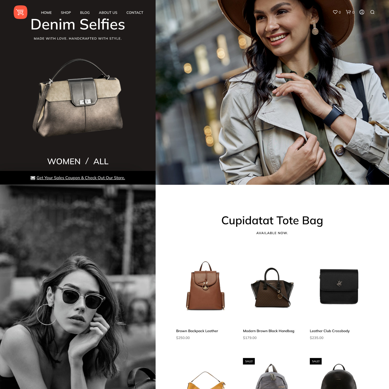Bag Store Website Design for Sale with Free VPS Web Hosting