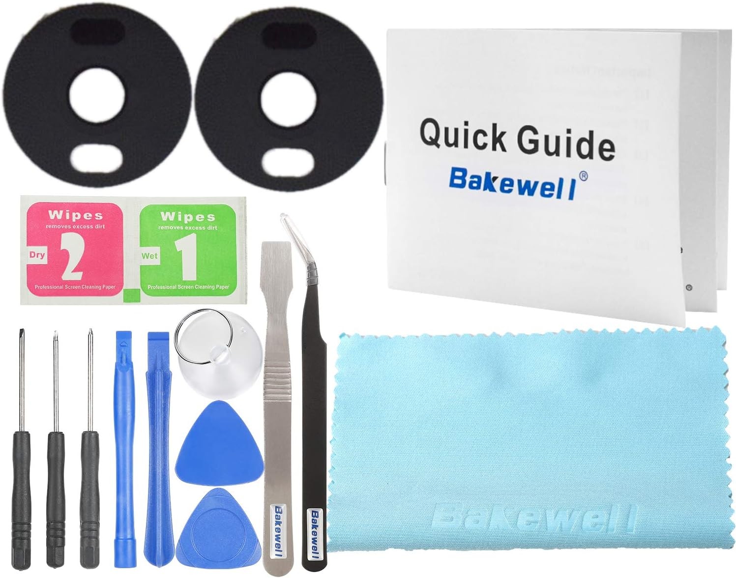 Back Rear Camera Glass Lens Cover Replacement for Motorola Moto Z4 XT1980 Black