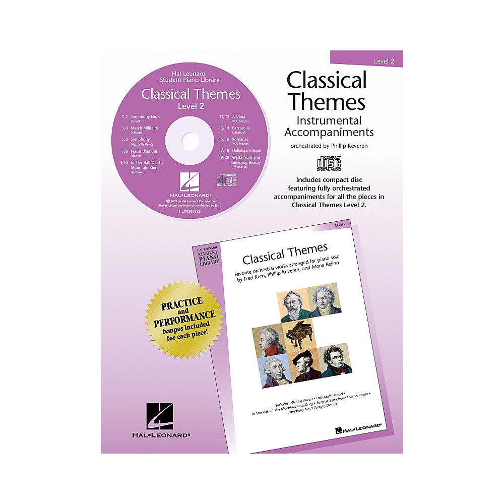 Hal Leonard Classical Themes - Level 2 - CD Piano Library Series CD
