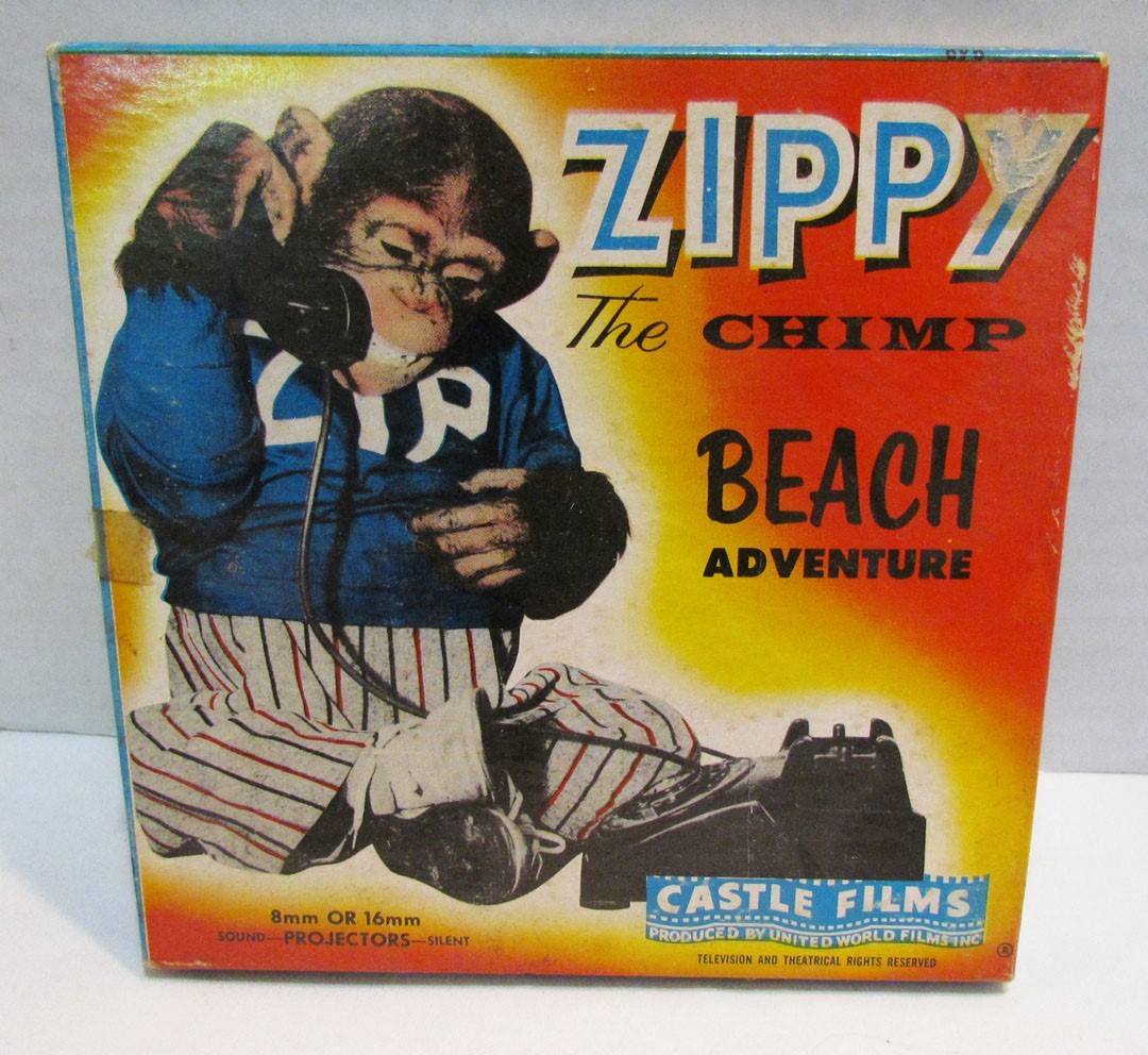 CASTLE FILMS ZIPPY THE CHIMP BEACH ADVENTURE 8mm HOME MOVIE COMPLETE EDITION 848
