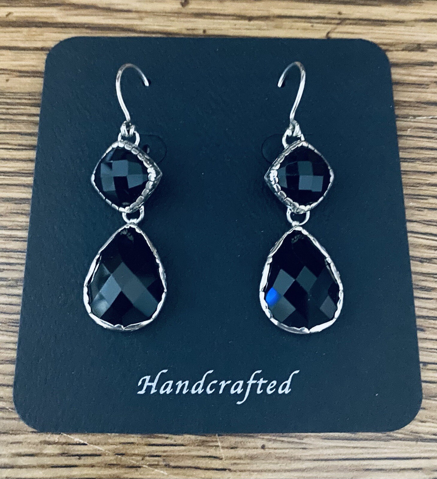 Black Onyx Sterling Earrings 