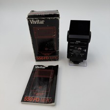 Vivitar 550FD C/R Dedicated Electronic Flash For Canon & Ricoh Camera Box Manual