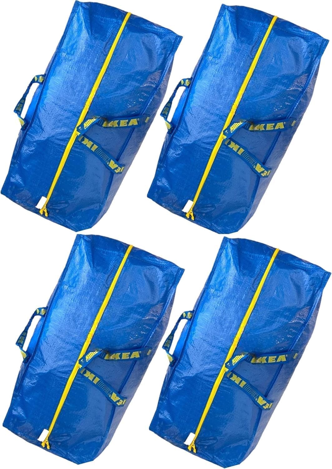 IKEA 901.491.48 Frakta Storage Bag, Blue, 4 Pack 4 Pack, Blue 