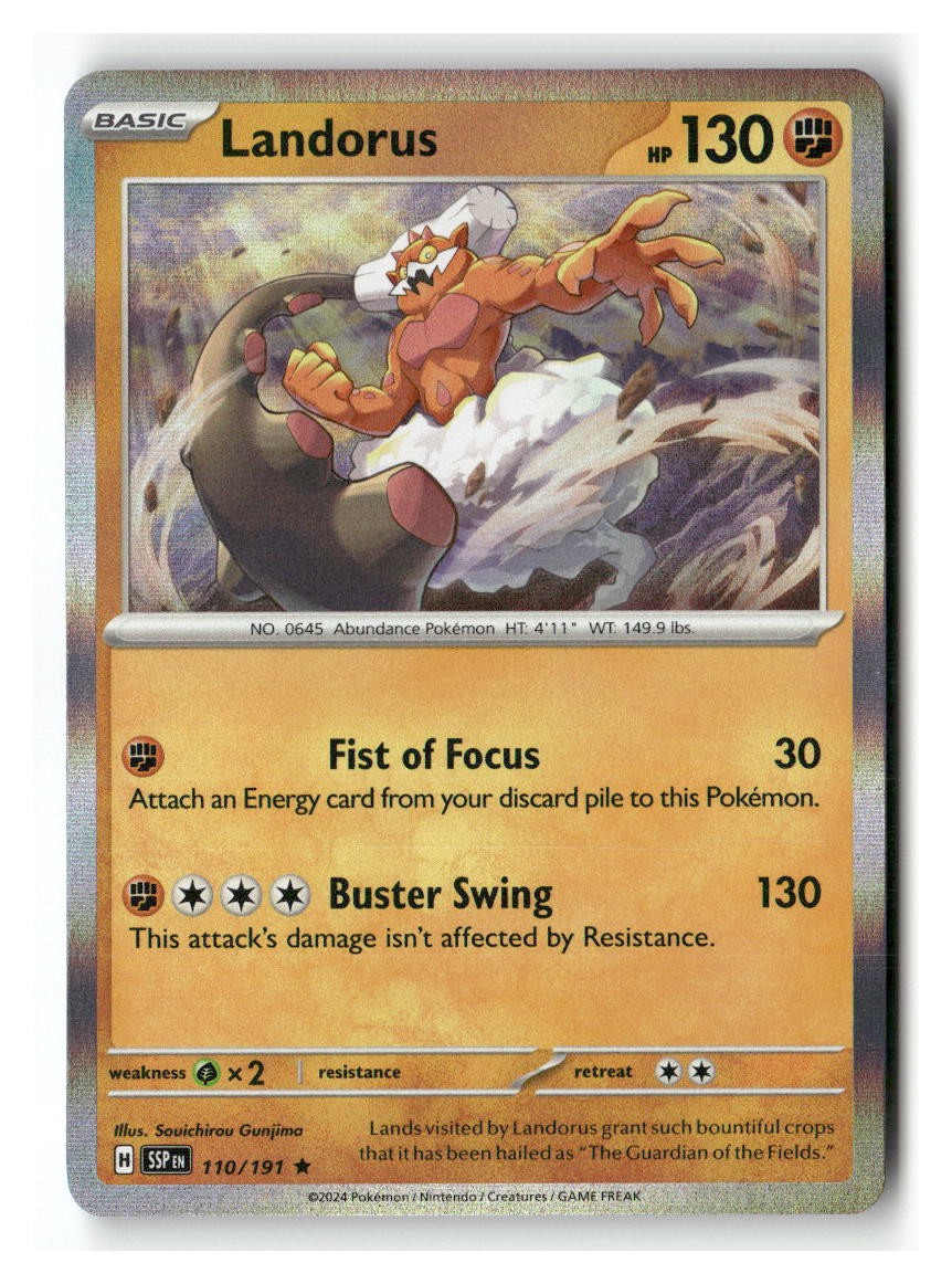 Landorus 110/191 Rare Surging Sparks Pokemon Holo Near Mint