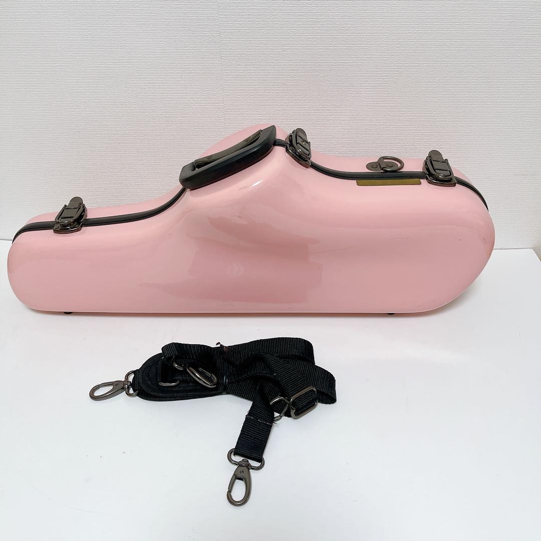 C.C. Shiny Case Saxophone Pink Shoulder Strap