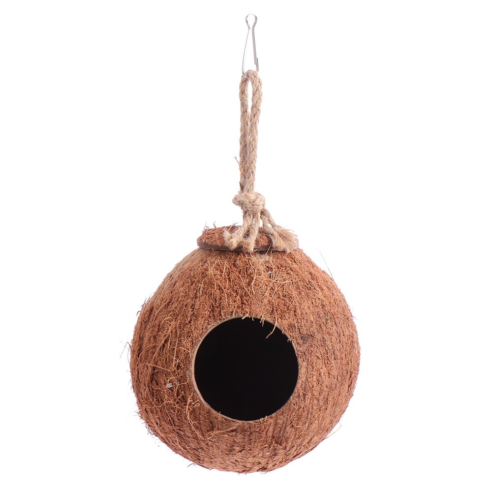 Coconut Bird Nest Coconut Shell Bird Breeding Nest Hanging Bird Nest for Parrot