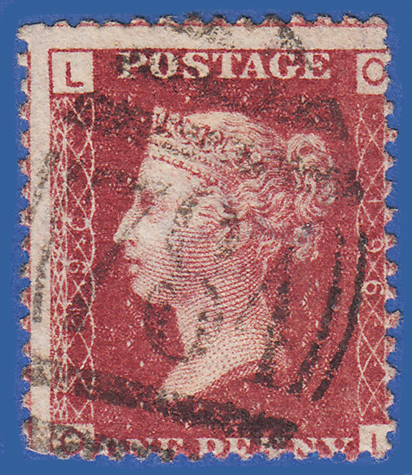 GB SG43/44 QV 1864 1d RED PLATE 196 OL GU