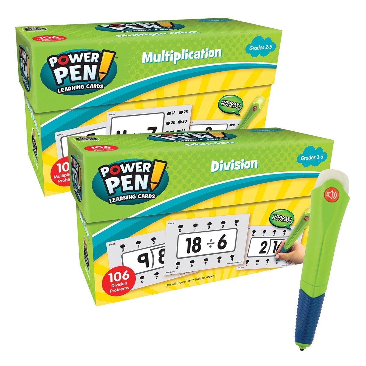 Teacher Created Resources Power Pen Learning Math Quiz Cards - Multiplication,