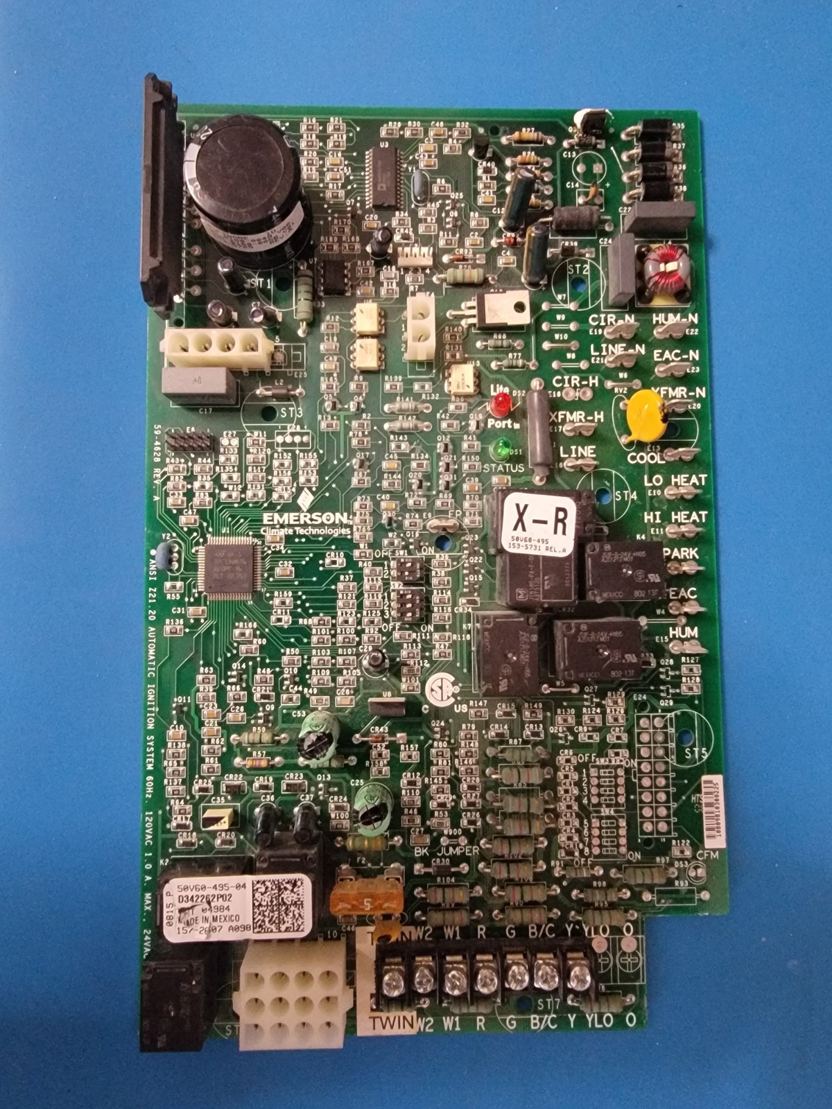 Trane American Standard Furnace Control Board #50V60 - 495 - 04,#D342262P02 