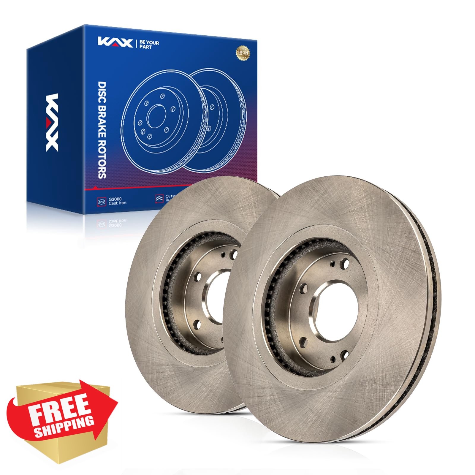 KAX 11.81in Front Brake Rotors Pair Kia Sorento 11-13 Hyundai Santa Fe 10-12