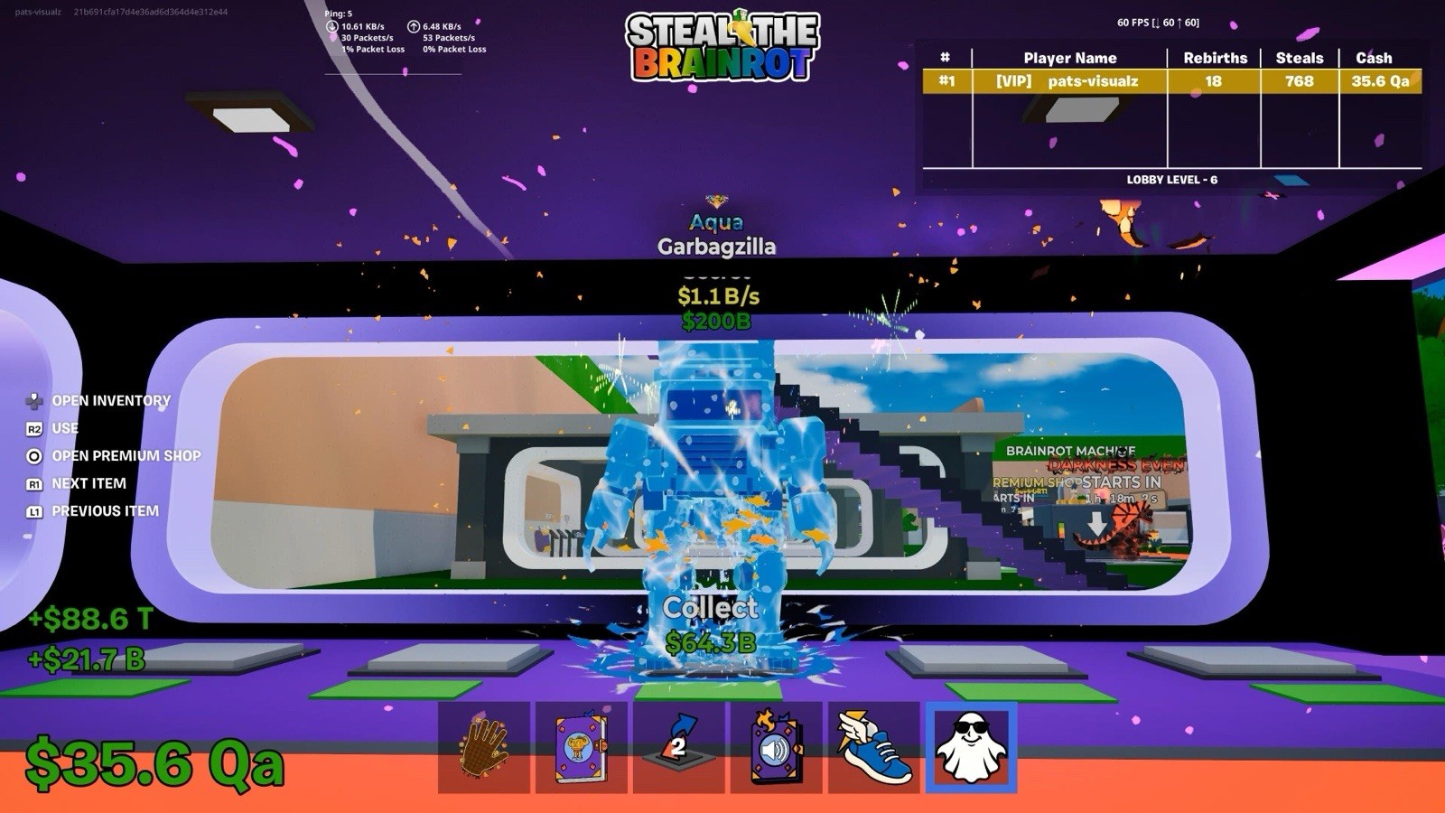 Steal The Brainrot Aqua Garbagzilla 1.1b one trait