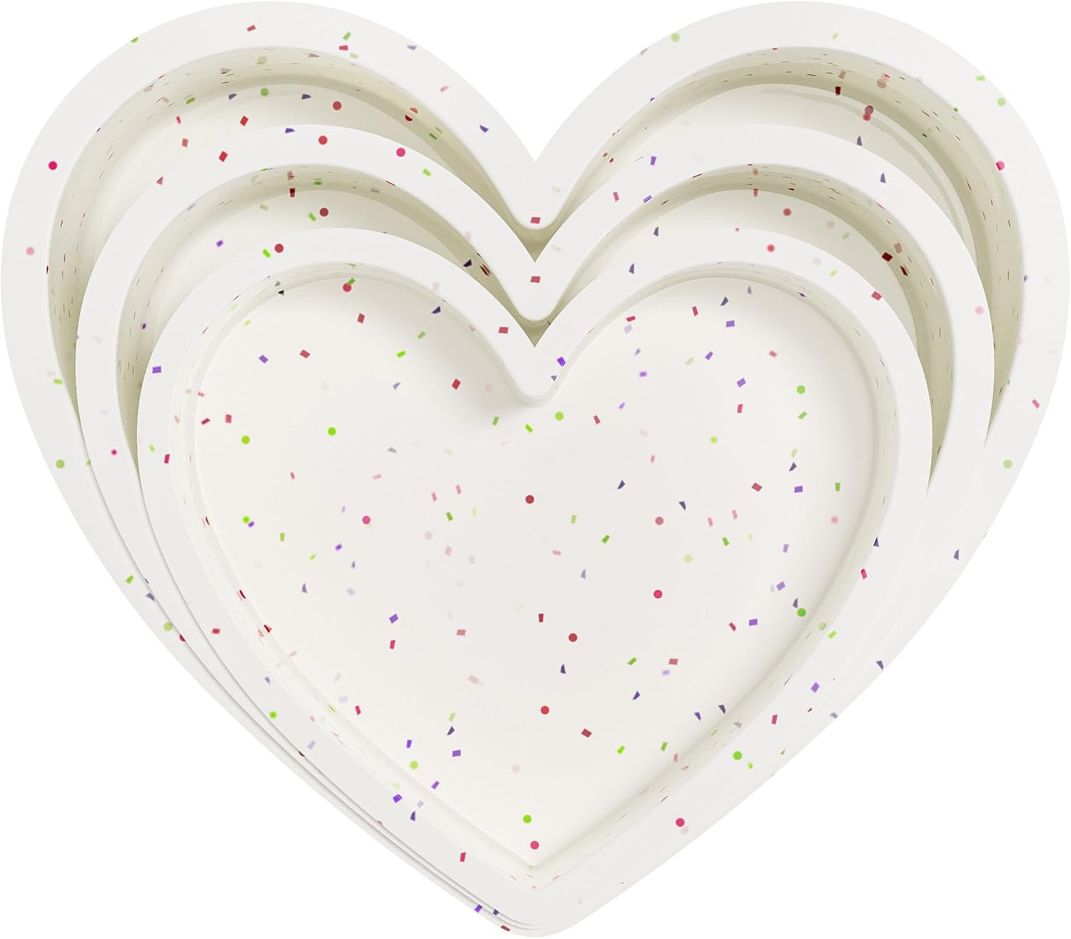 3 Pcs Silicone Heart Shaped Cake Pans 10 Inch 8 Inch 6 Inch Mini Small Large Hea