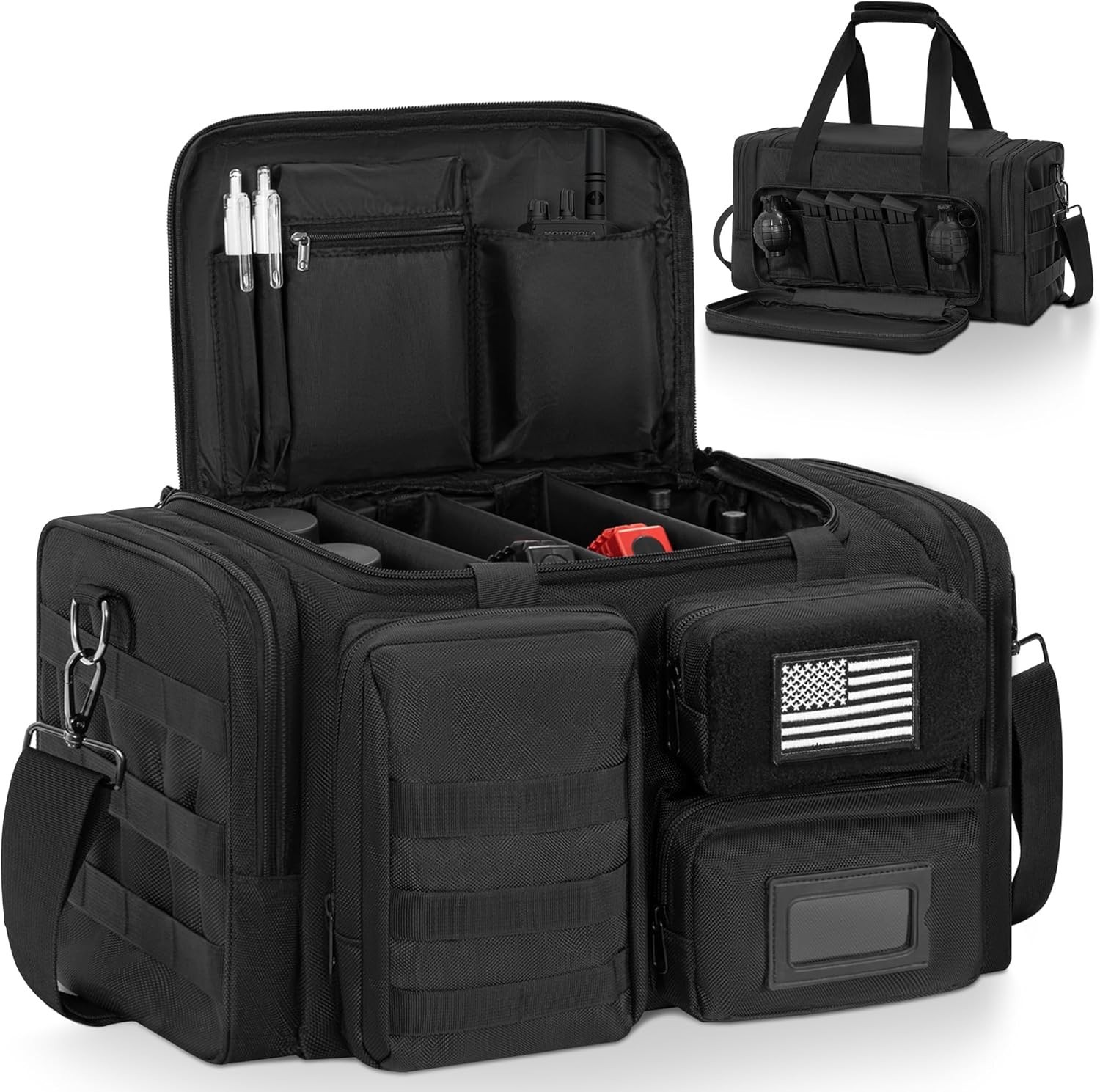 Tactical Pistol Range Bag, Gun Range Bag for 4 Handguns, Shooting Duffle Rang...