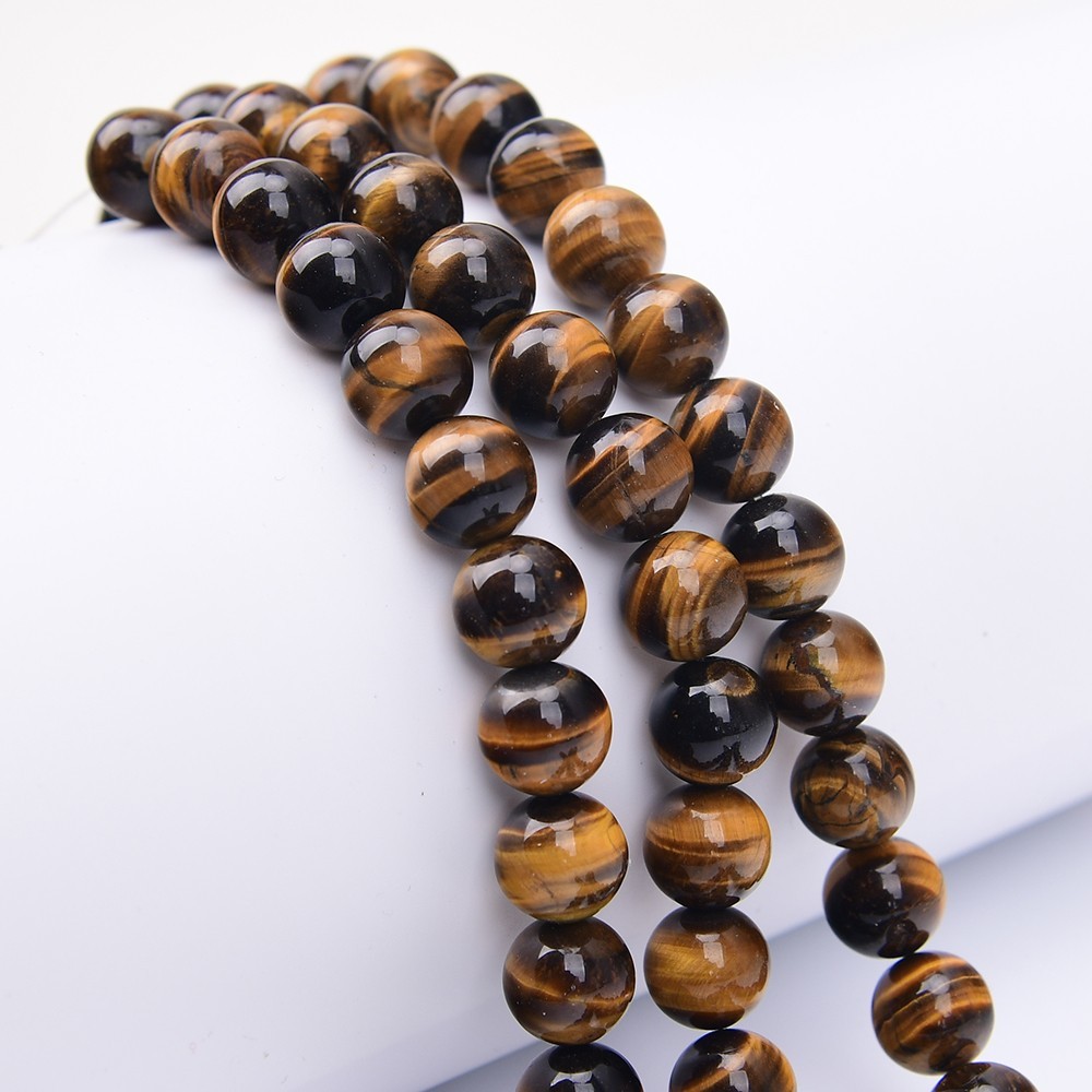 Natural 12mm Yellow Tiger Eye Stone Round Loose Beads Strands 15.5" Jewelry DIY