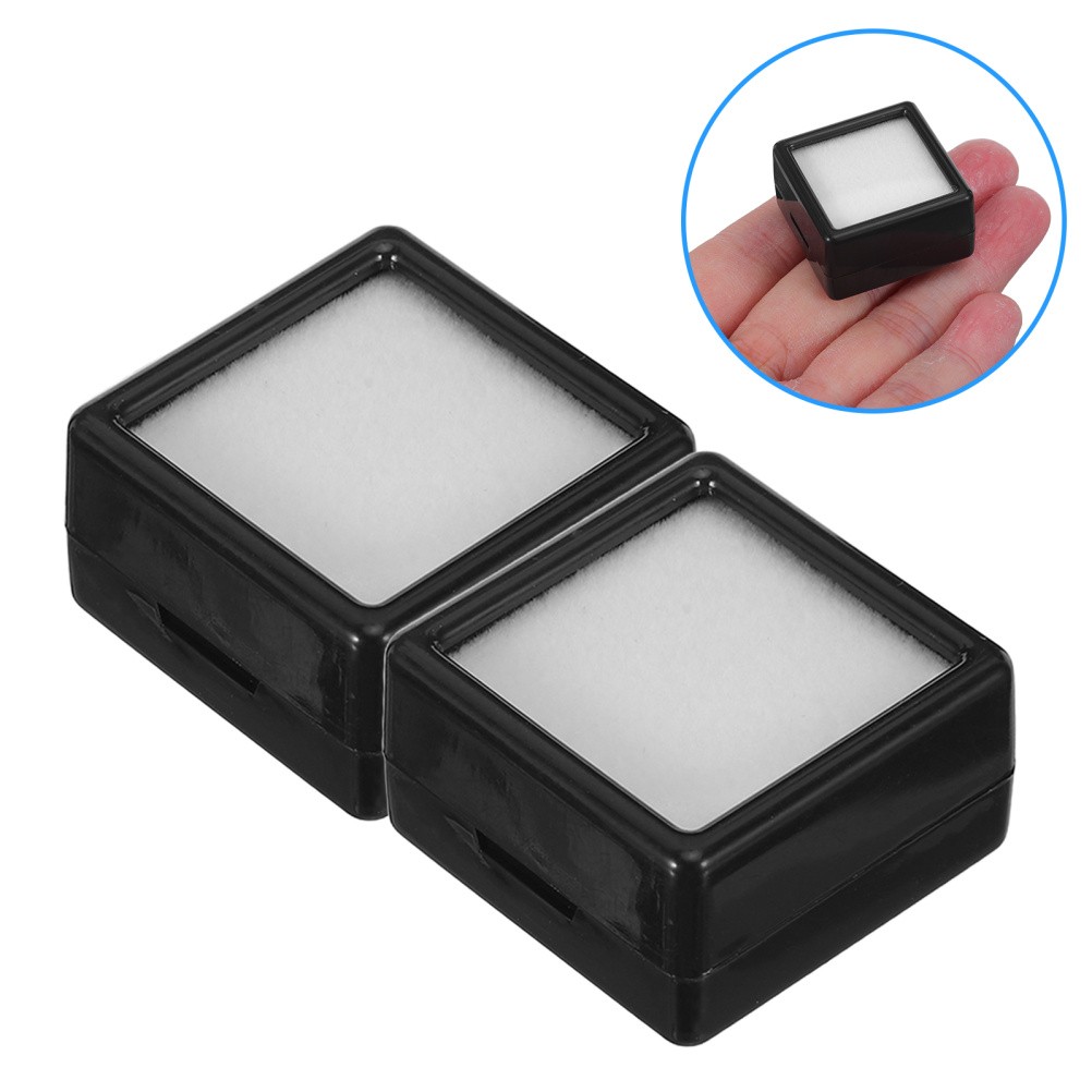  20pcs Mini Gems Display Box - Transparent Jewelry Display Container for