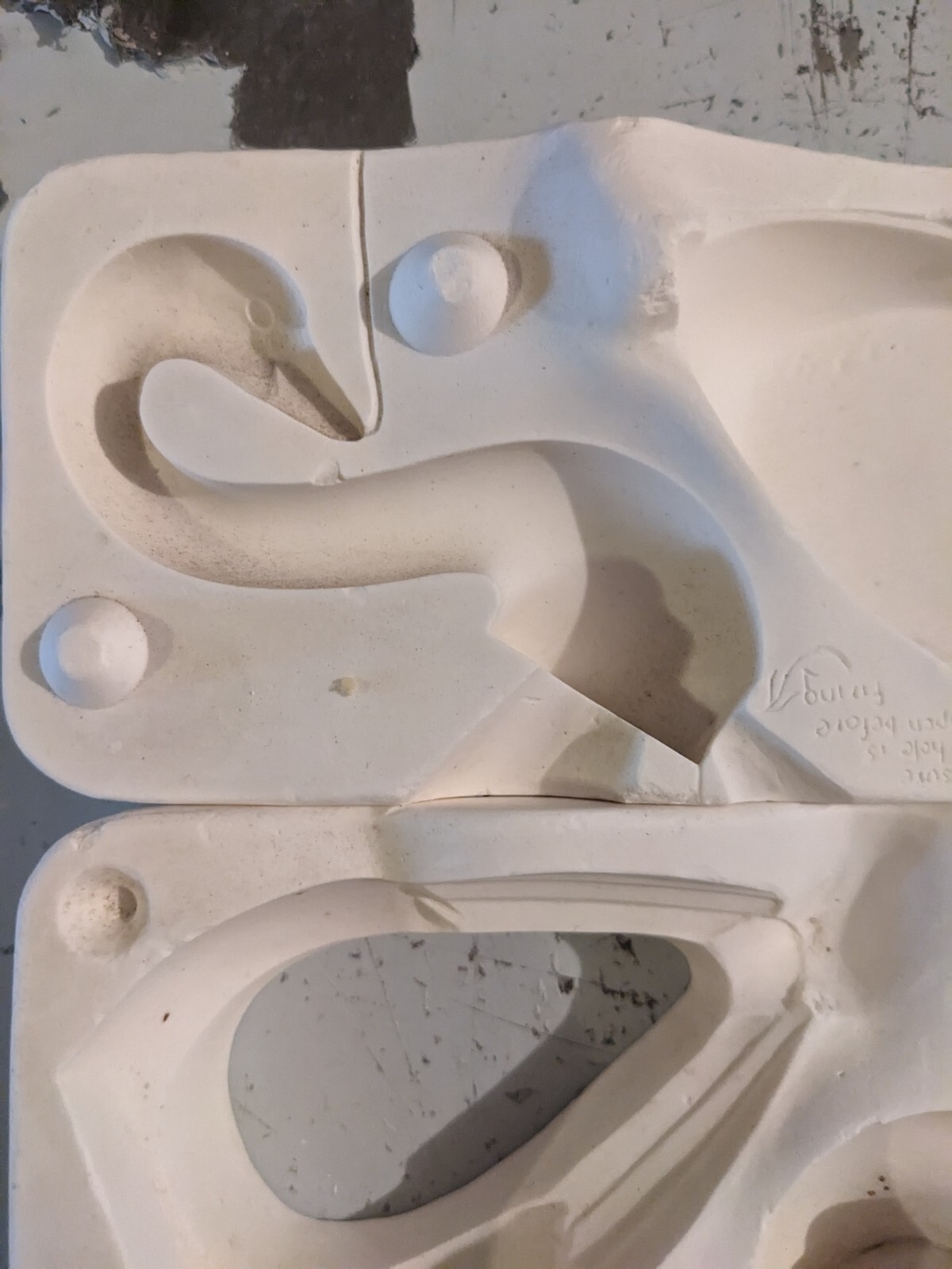 Swan Dish Vintage Ceramic Mold Slip Pour 