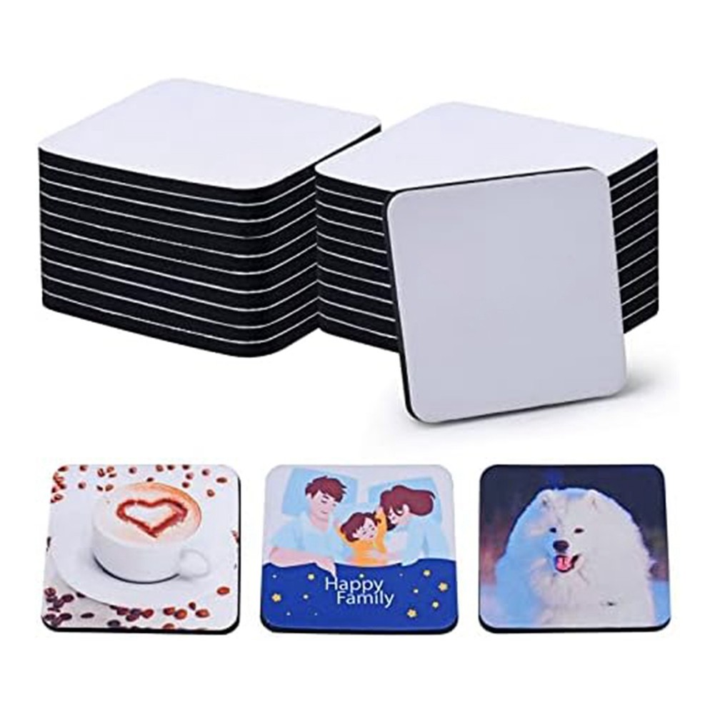 20PCS Square Sublimation Blanks Coasters,3.5 X 3.5 Inch/5MM for DIY Crafts A1G7