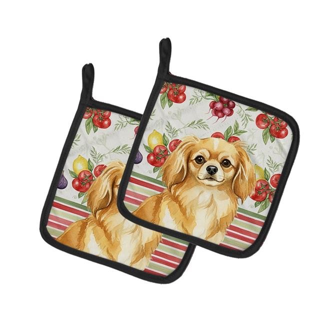 Carolines Treasures WDK8440PTHD Unisex Adult Gold Tibetan Spaniel Vegetables ...