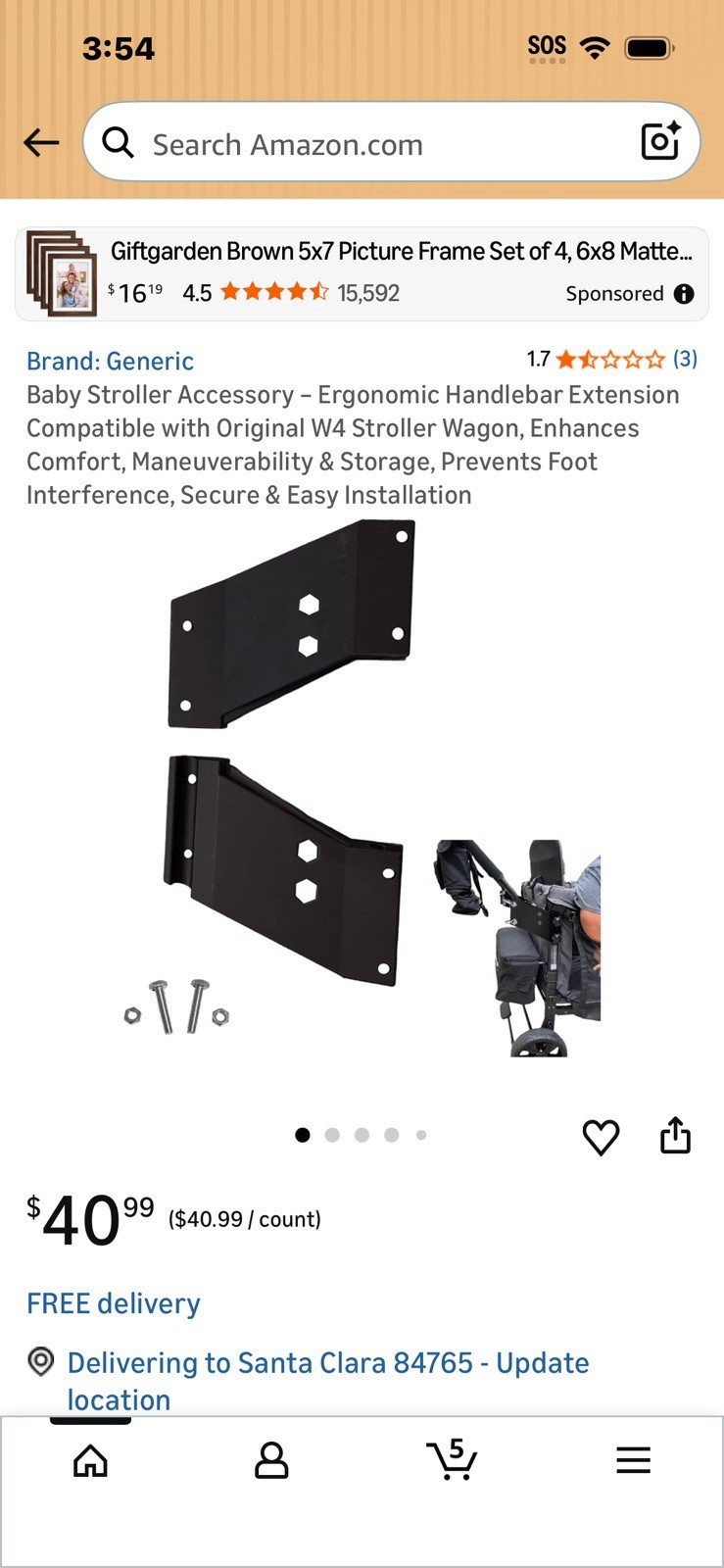 Baby Stroller Accessory – Ergonomic Handlebar Extension