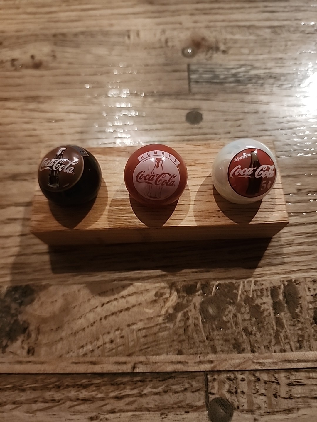 Coca Cola Vintage Shooter Marbles 3-Pack (1 Black, 1 Red, 1 White)