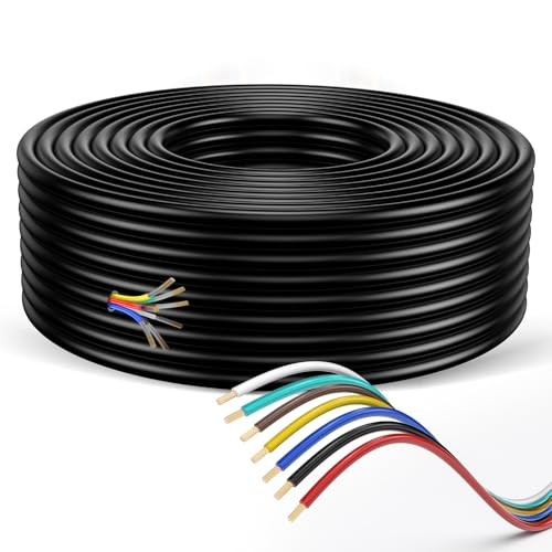 7 Way Trailer Wire – Heavy Duty 14 Gauge 7 Pin Trailer Wiring Harness Kit with 